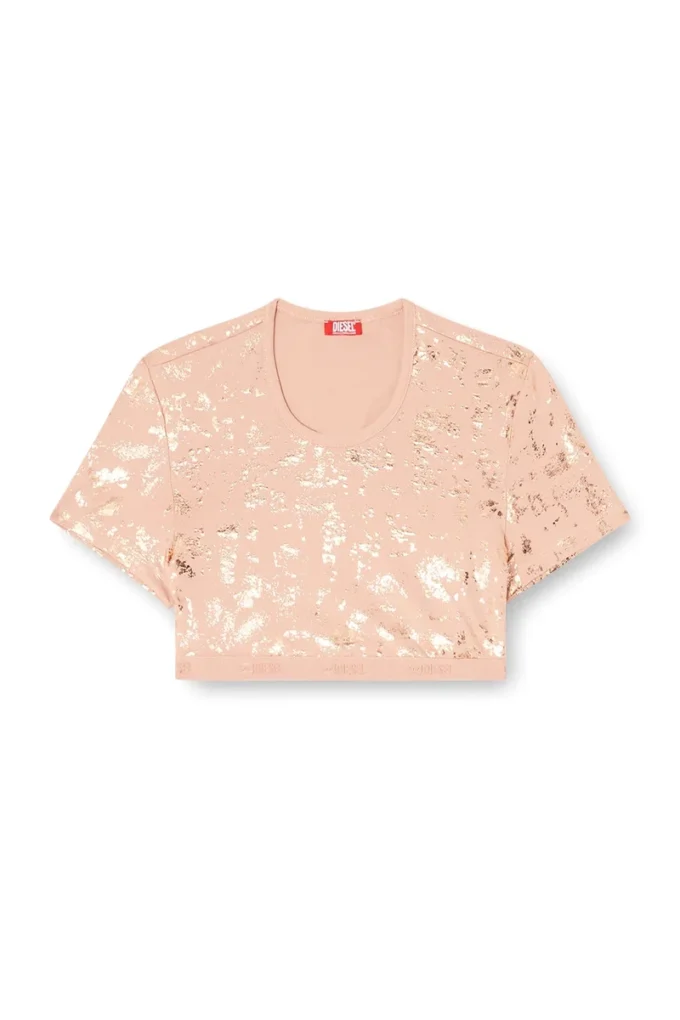 irma-gft T-shirt corta con effetto metallizzato irma-gft T-shirt corta con effetto metallizzato