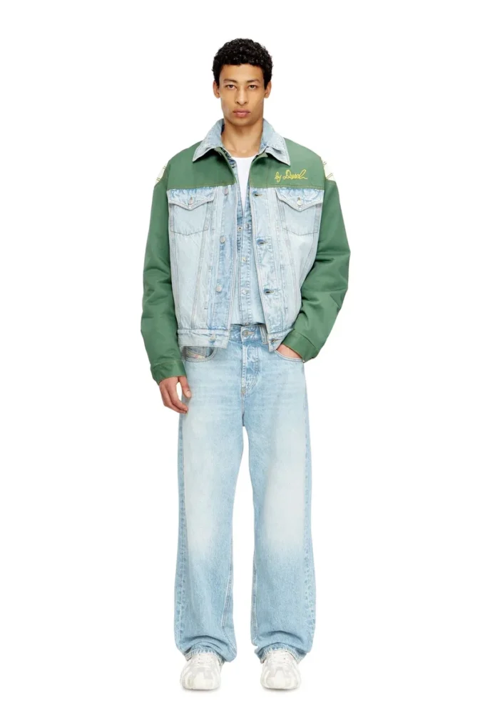 j-giant-20th Giacca in denim con inserto in cotone j-giant-20th Giacca in denim con inserto in cotone