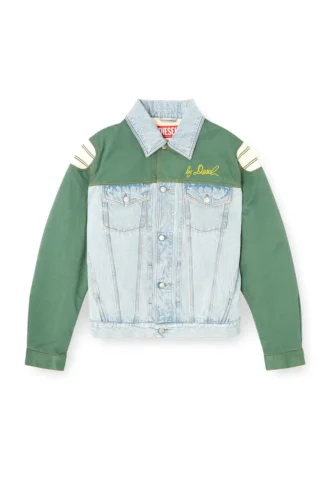 j-giant-20th Giacca in denim con inserto in cotone