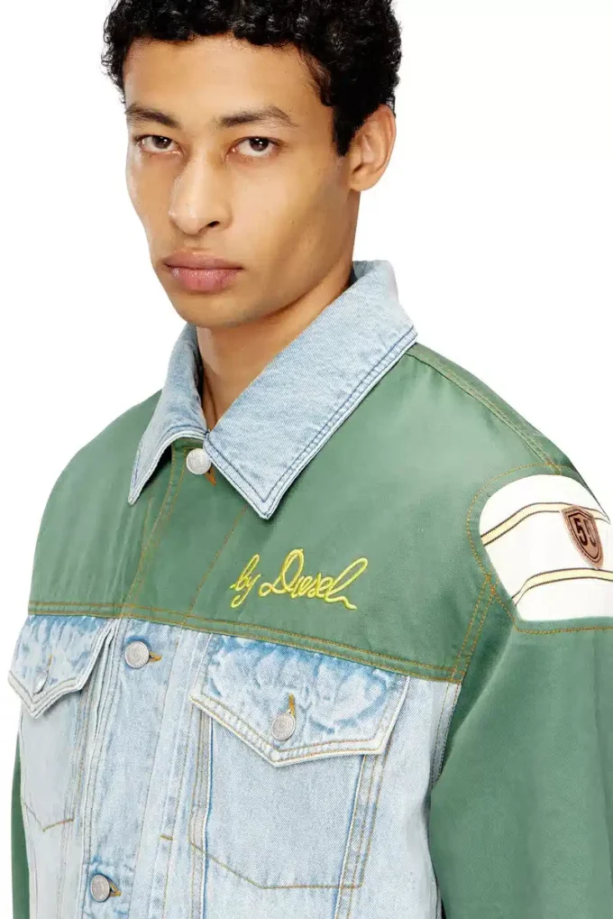j-giant-20th Giacca in denim con inserto in cotone j-giant-20th Giacca in denim con inserto in cotone