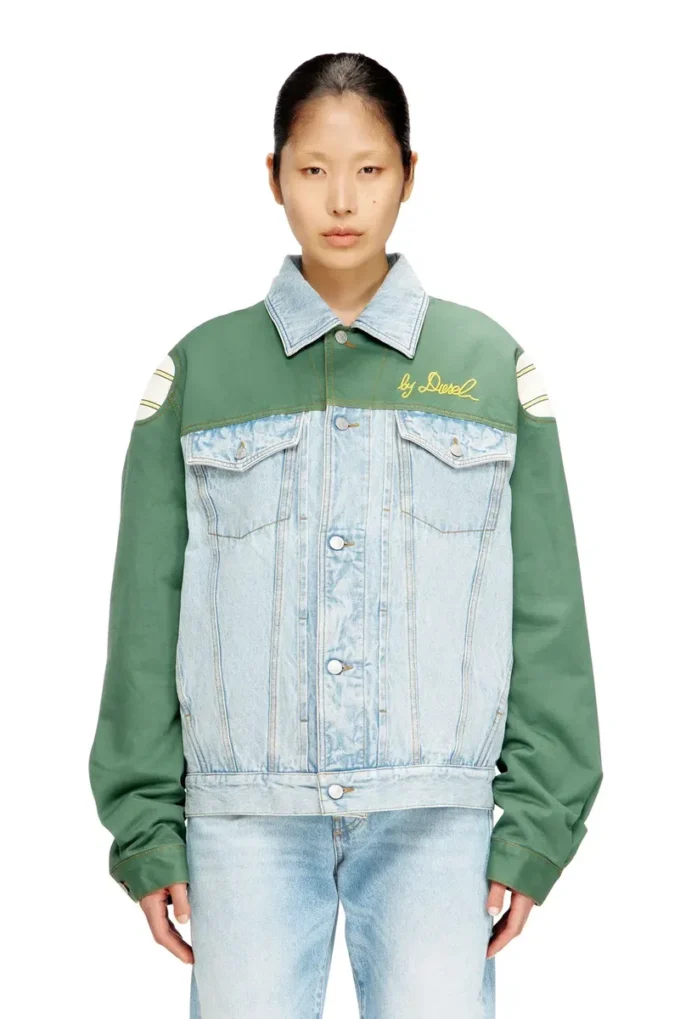 j-giant-20th Giacca in denim con inserto in cotone j-giant-20th Giacca in denim con inserto in cotone