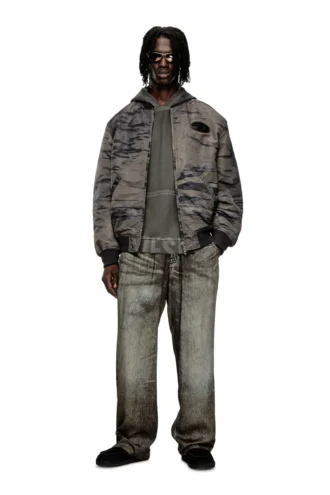 j-kepes-dlbz Bomber imbottito in raso stampato