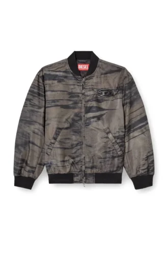 j-kepes-dlbz Bomber imbottito in raso stampato