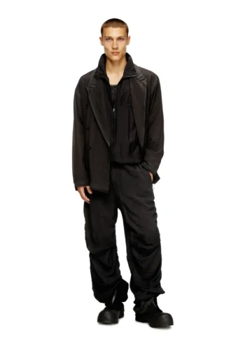 j-keysery Blazer doppiopetto in tessuto sgualcito