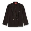 j-keysery Blazer doppiopetto in tessuto sgualcito