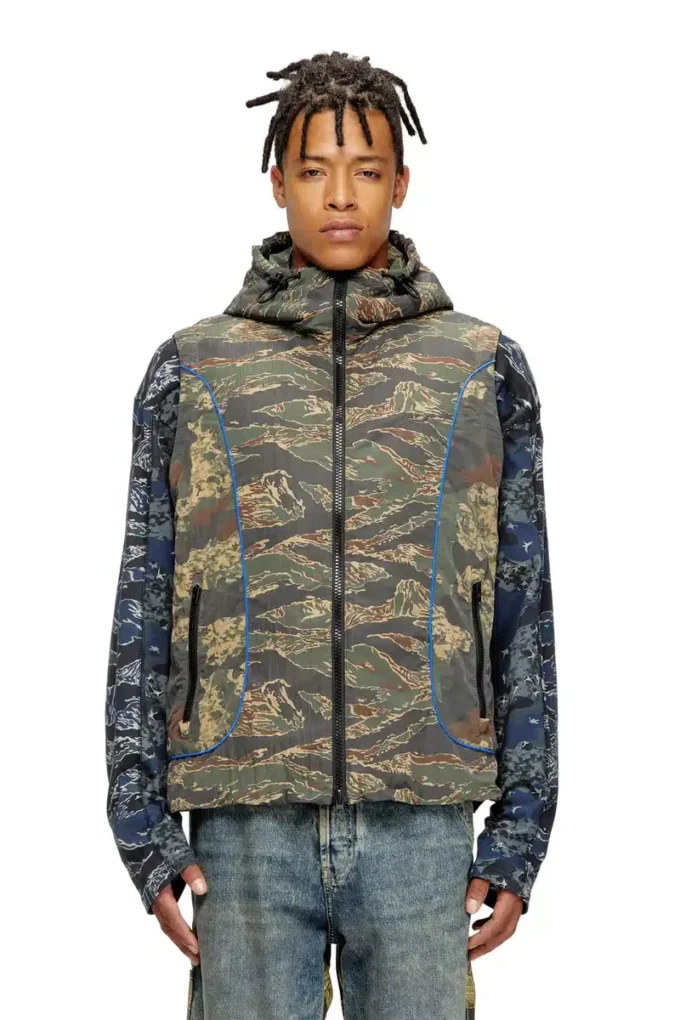 j-ostend-sl-camu Gilet con cappuccio con stampe mimetiche miste j-ostend-sl-camu Gilet con cappuccio con stampe mimetiche miste