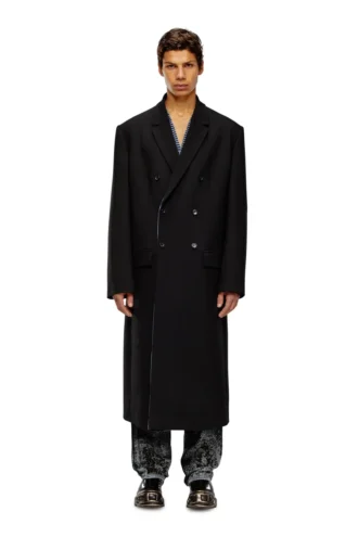 j-ritz Cappotto lungo in lana fresca con dettagli in denim j-ritz Cappotto lungo in lana fresca con dettagli in denim
