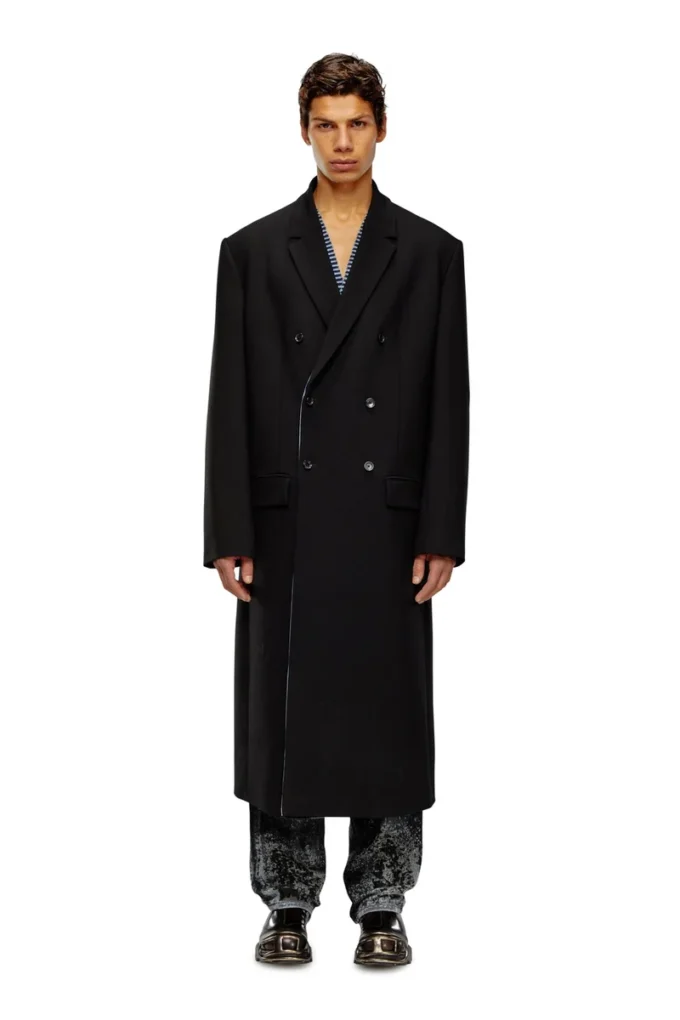 j-ritz Cappotto lungo in lana fresca con dettagli in denim j-ritz Cappotto lungo in lana fresca con dettagli in denim