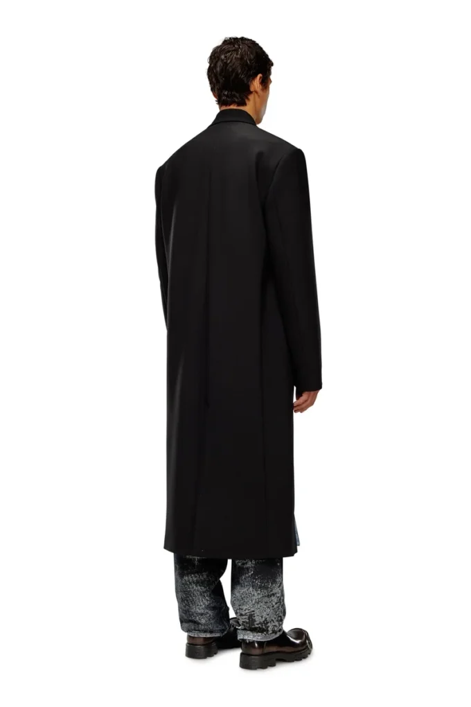j-ritz Cappotto lungo in lana fresca con dettagli in denim j-ritz Cappotto lungo in lana fresca con dettagli in denim