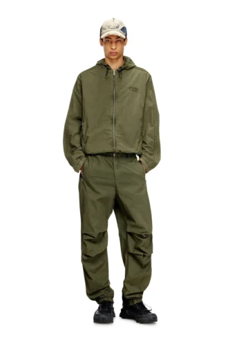 j-stitch Giacca con cappuccio e zip in popeline di cotone