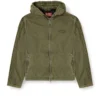 j-stitch Giacca con cappuccio e zip in popeline di cotone