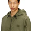 j-stitch Giacca con cappuccio e zip in popeline di cotone
