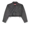 j-ting-fem Giacca corta in misto lana Principe di Galles