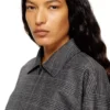 j-ting-fem Giacca corta in misto lana Principe di Galles