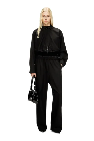 j-ting-fem-r2 Giacca corta in tessuto sartoriale e nylon