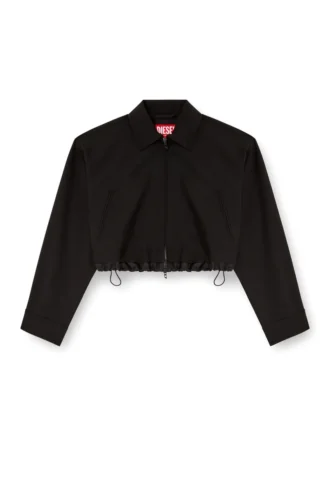 j-ting-fem-r2 Giacca corta in tessuto sartoriale e nylon