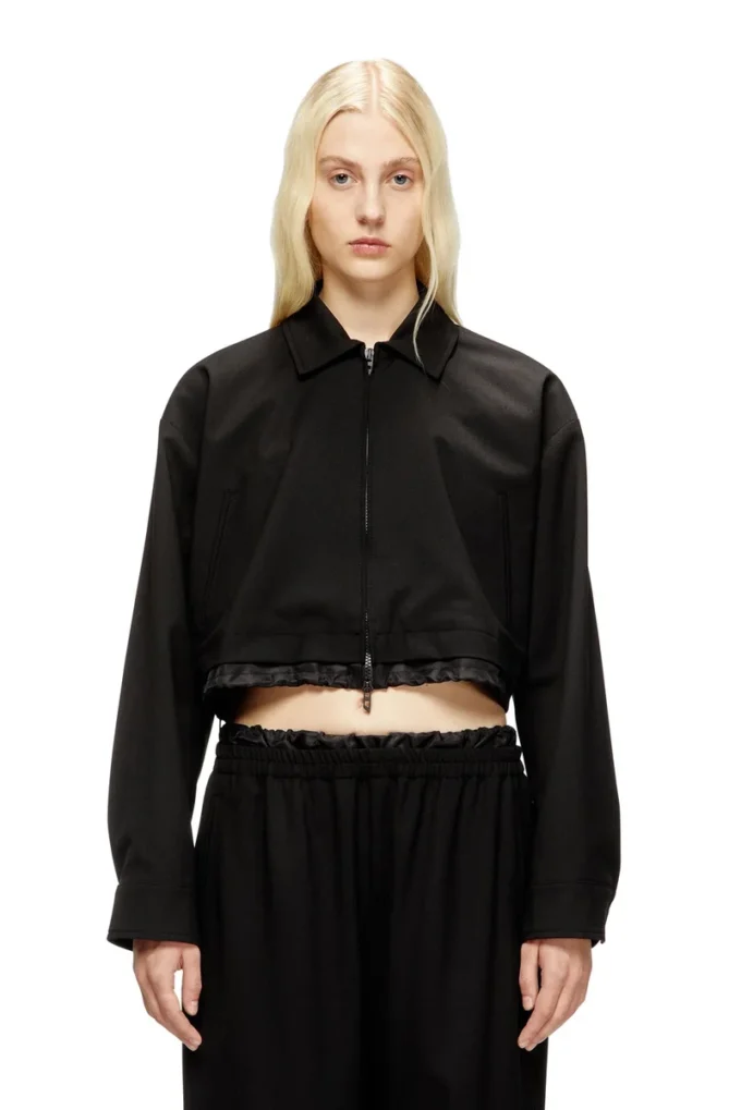 j-ting-fem-r2 Giacca corta in tessuto sartoriale e nylon j-ting-fem-r2 Giacca corta in tessuto sartoriale e nylon