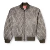 j-type-treat Bomber imbottito trapuntato con motivo argyle j-type-treat Bomber imbottito trapuntato con motivo argyle