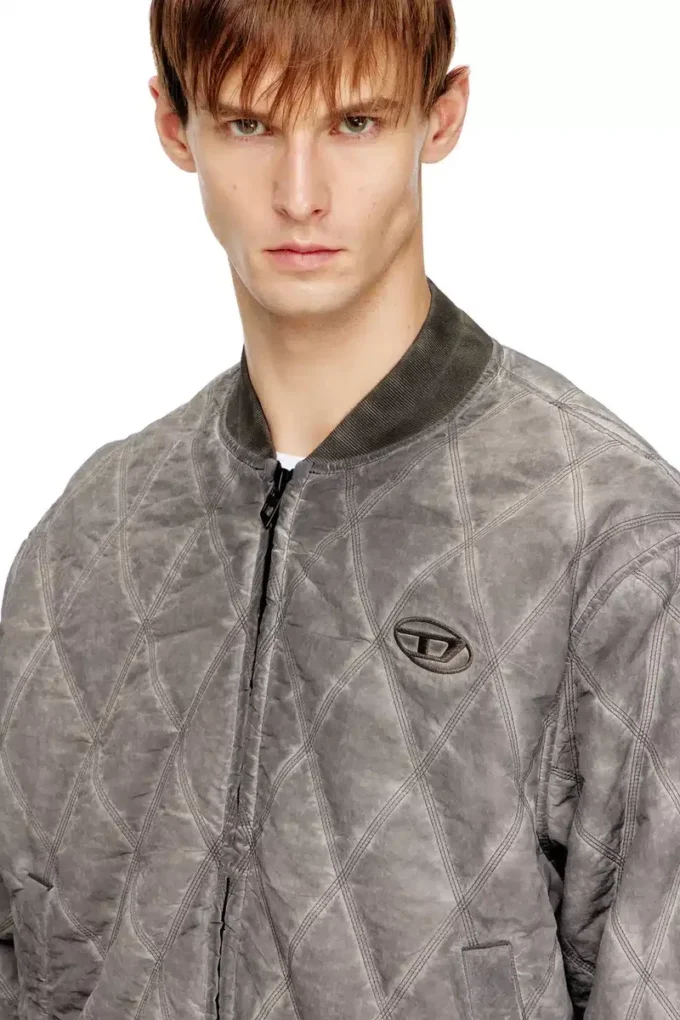 j-type-treat Bomber imbottito trapuntato con motivo argyle j-type-treat Bomber imbottito trapuntato con motivo argyle