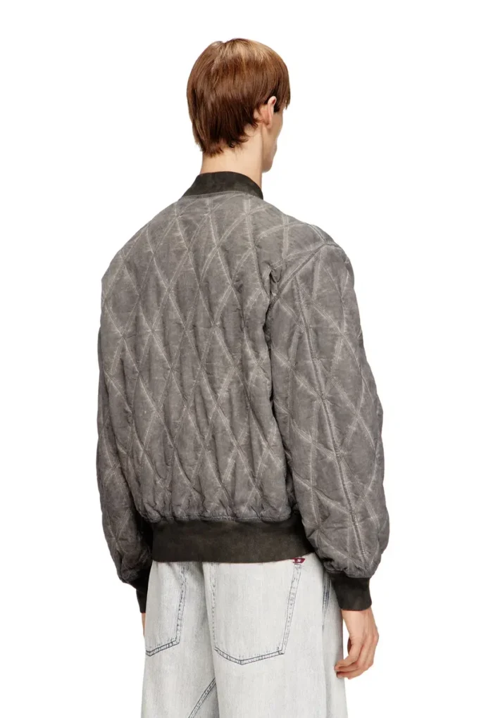j-type-treat Bomber imbottito trapuntato con motivo argyle j-type-treat Bomber imbottito trapuntato con motivo argyle