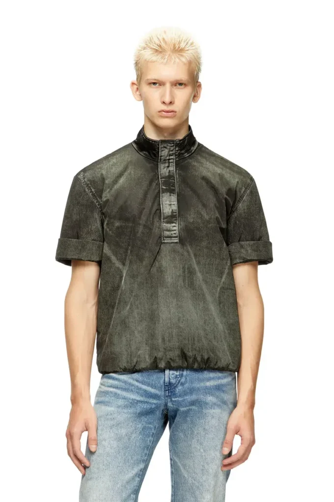 j-valois Giacca a maniche corte in nylon effetto denim j-valois Giacca a maniche corte in nylon effetto denim