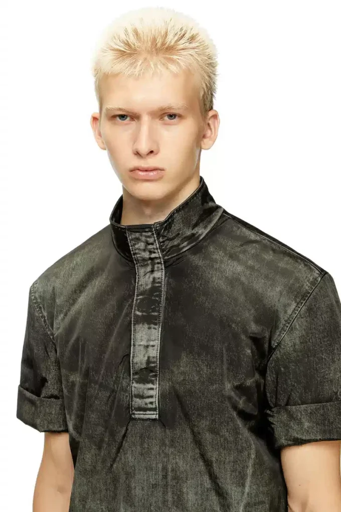 j-valois Giacca a maniche corte in nylon effetto denim j-valois Giacca a maniche corte in nylon effetto denim