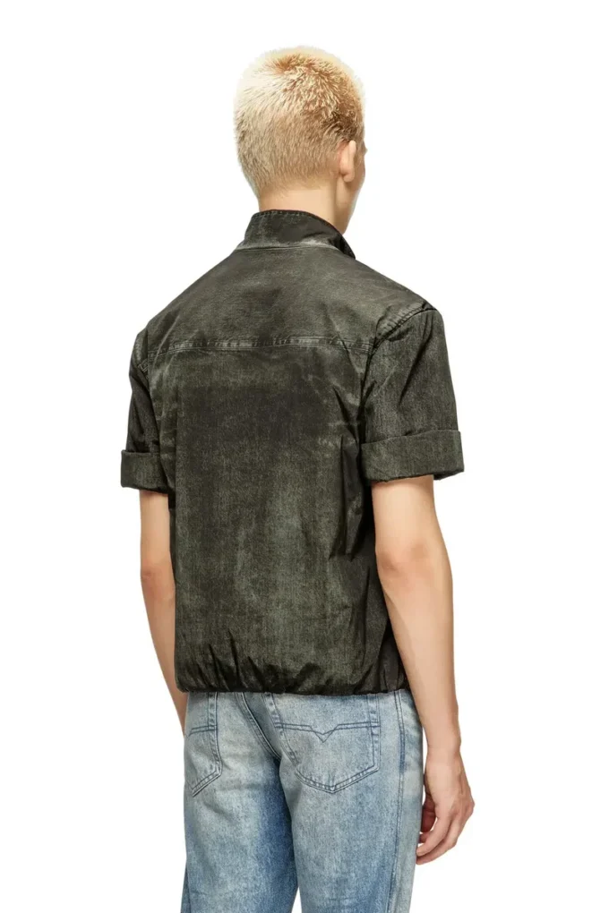 j-valois Giacca a maniche corte in nylon effetto denim j-valois Giacca a maniche corte in nylon effetto denim