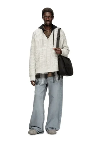 k-antoine Cardigan lavorato a trecce con logo Diesel