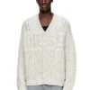 k-antoine Cardigan lavorato a trecce con logo Diesel k-antoine Cardigan lavorato a trecce con logo Diesel
