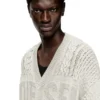k-antoine Cardigan lavorato a trecce con logo Diesel k-antoine Cardigan lavorato a trecce con logo Diesel