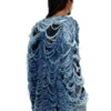 k-boboli Cardigan con scollo a V indaco effetto consumato k-boboli Cardigan con scollo a V indaco effetto consumato
