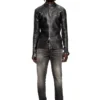 k-dargy-d Cardigan con zip in filato denim con effetto lucido k-dargy-d Cardigan con zip in filato denim con effetto lucido