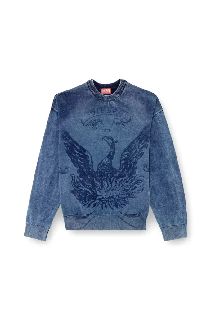 k-fenicol Maglione indaco con logo Phoenix k-fenicol Maglione indaco con logo Phoenix