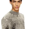k-fjordi Maglione effetto consumato con fili fluttuanti k-fjordi Maglione effetto consumato con fili fluttuanti