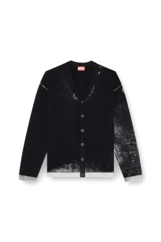 k-larence-cardigan-b Cardigan in cotone con stampa rovesciata
