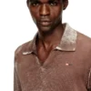 k-lawrence Maglione polo con stampa sfumata sul rovescio