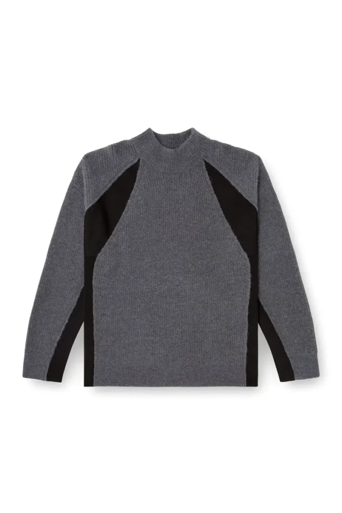 k-lollo-tn Maglione in misto alpaca con inserti a contrasto