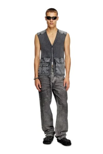 k-margie Gilet utility con inserti a contrasto