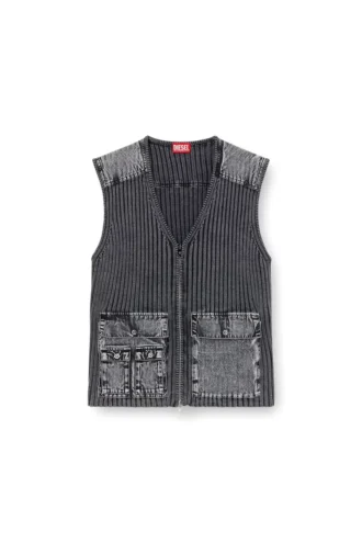 k-margie Gilet utility con inserti a contrasto