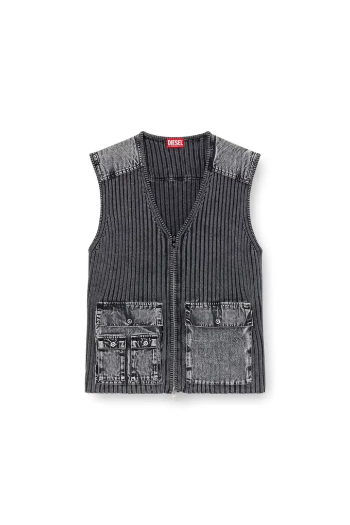 k-margie Gilet utility con inserti a contrasto k-margie Gilet utility con inserti a contrasto