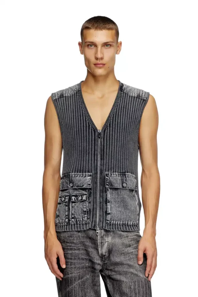 k-margie Gilet utility con inserti a contrasto k-margie Gilet utility con inserti a contrasto