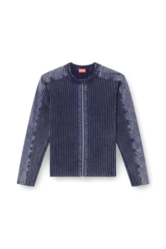 k-matty Cardigan con zip e inserti a contrasto