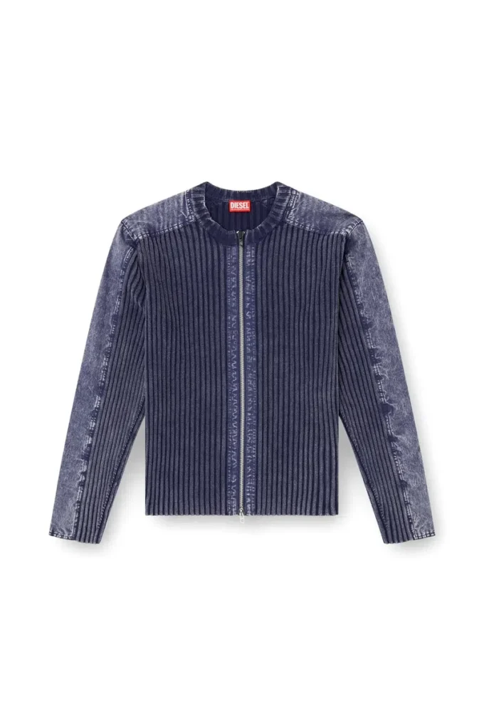 k-matty Cardigan con zip e inserti a contrasto k-matty Cardigan con zip e inserti a contrasto