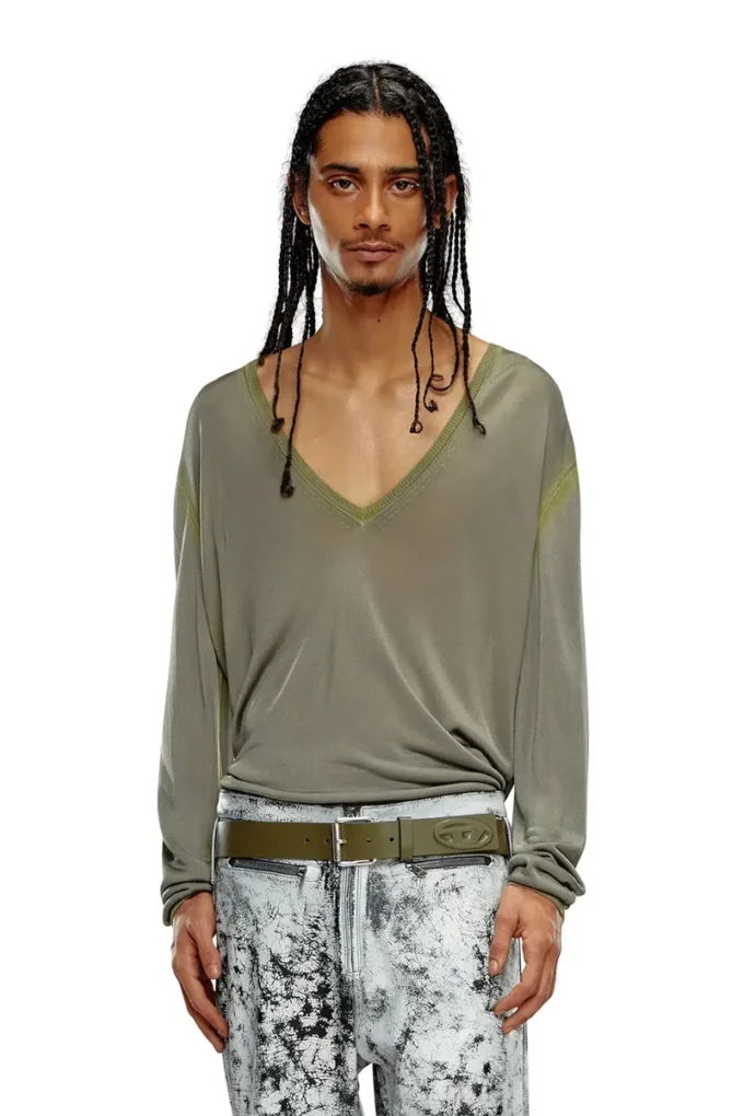 k-mirto Maglione con scollo a V dégradé
