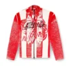 k-oliba-jkt Cardigan con stampa interna a righe e zip