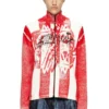 k-oliba-jkt Cardigan con stampa interna a righe e zip