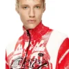 k-oliba-jkt Cardigan con stampa interna a righe e zip