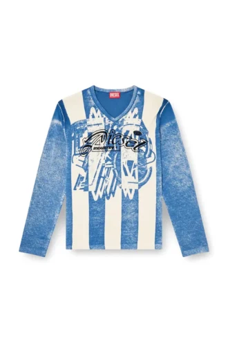 k-oliba-v Maglione a righe con stampa interna