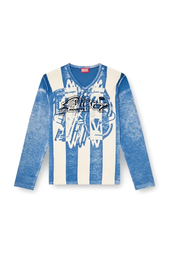 k-oliba-v Maglione a righe con stampa interna k-oliba-v Maglione a righe con stampa interna