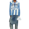 k-oliba-v Maglione a righe con stampa interna k-oliba-v Maglione a righe con stampa interna